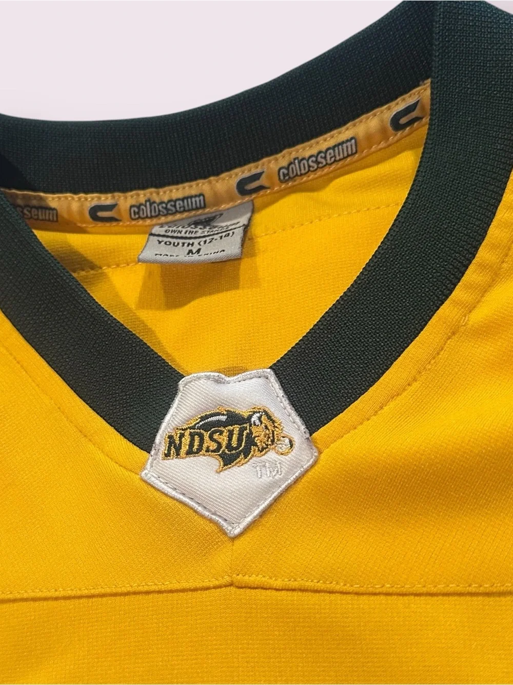 Colosseum NDSU Youth Gold & Green Football Jersey #8 Size Medium (10/12)